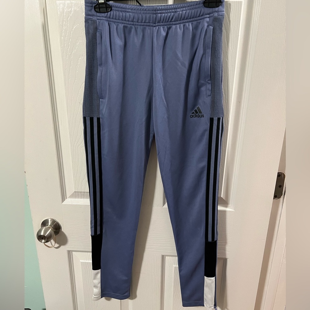 Adidas Girls Tiro Training Track Pants in Violet Black Jogger Classic 3 stripes